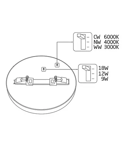Потолочный светильник Nowodvorski 11357 Multi LED 9W/12W/18W 3000-6000K IP20 белый - фото 7
