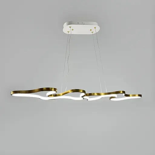 Эффектная удлиненная золотая люстра в корпусе 98х31 см Ст. PCL005-1000 PGD | Line F - фото 6