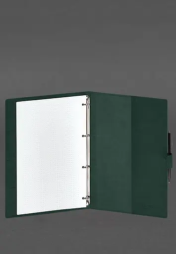 Шкіряний блокнот А4 (софт-бук) 9.2 зелений Crazy Horse - фото 5