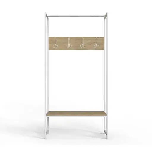 Вішалка модульна підлогова Ferrum-decor Треліс 12 180x90x38 білий ДСП Дуб Сонома 16мм (FRD-104316)