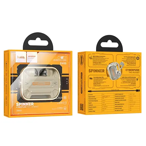 Бездротові навушники Hoco EW55 TWS gaming headset | BT5.3, 30/300mAh, 4h | gold - фото 7