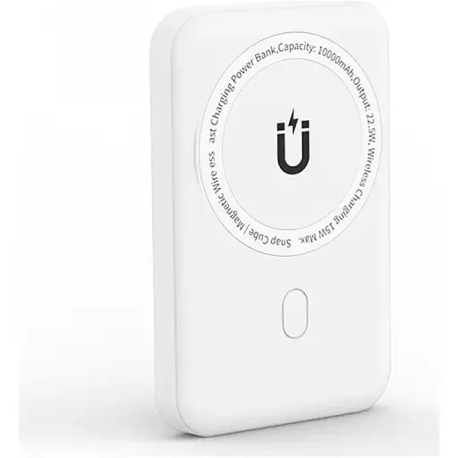 Зовнішній акумулятор Wiwu Snap Cube Magnetic Wireless Charger 10000mAh White (6973218947020) [104333] - фото 4