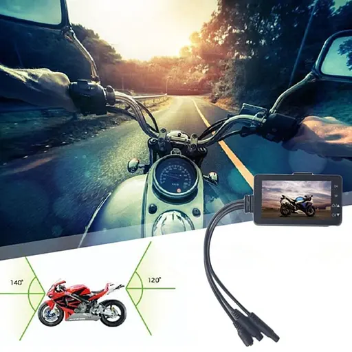 Відеореєстратор для мотоцикла Leshp SE300 з двома камерами (100029) - фото 6