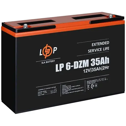 Акумулятор Logic Power 6 вольт 35 ампер 6-DZM-35 Ah олив'яно-кислотний тяговий - фото 1