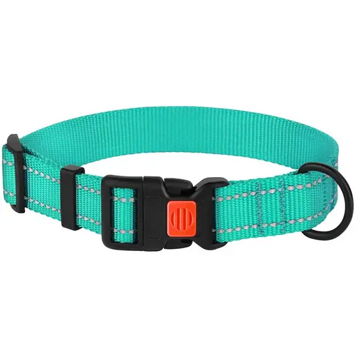 Ошейник для собак Barksi Active светоотражающий пластиковый фастекс 30-40х2 см ментол - фото 1