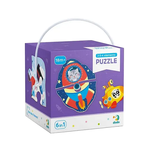 Дитячий пазл Транспорт DoDo 300154, 2-3-4 елемента