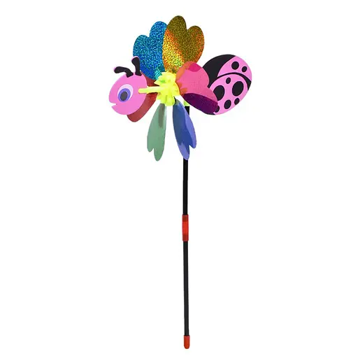 Детский веер "Солнышко" MR 1353-2 цветок диаметром 20,5 см, палочка 38 см