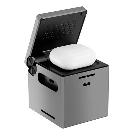 Беспроводное зарядное устройство для WiWU Wi-W030 Small Aquare 3 in 1 Wireless Charger Wi-W030 Серый - фото 3