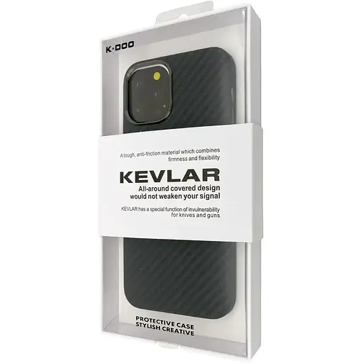 Чохол-накладка K-DOO Kevlar для Apple iPhone 14 (black) - фото 7
