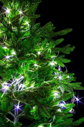 Гірлянда світлодіодна нитка на ялинку Холодне світло 7 метрів 100 лампочок Laplandia інтер’єрна від мережі прозорий провід (w.01.5Т.100-) - фото 3