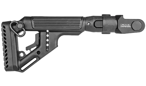 Приклад складной Fab Defense для АКМС складной вниз регулируемая щека черный - фото 3