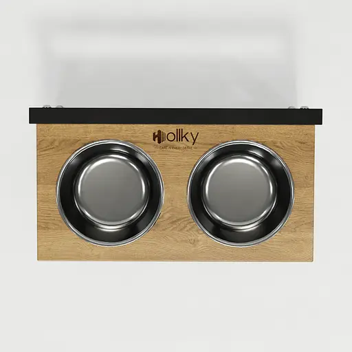 Hollky Flex S — миски на регульованій підставці для маленьких собак (2 × 0.450 л) - фото 4