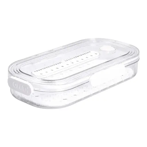 Контейнер для хранения продуктов Yiwu HP-27-7 пластиковый с индикатором дать белый