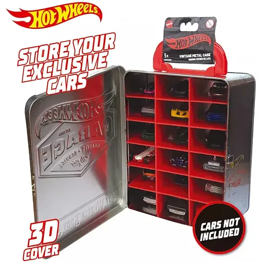 Контейнер Hot Wheels для 18 машинок вінтажний сріблястий (HWCC22S) - фото 3