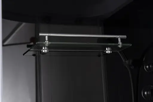 Душевой бокс без гидромассажа Mixxus Strong SB02-90x90x215-GR Satin с низким поддоном MI6887, Хром матовый, тонированный, хром матовый - фото 3