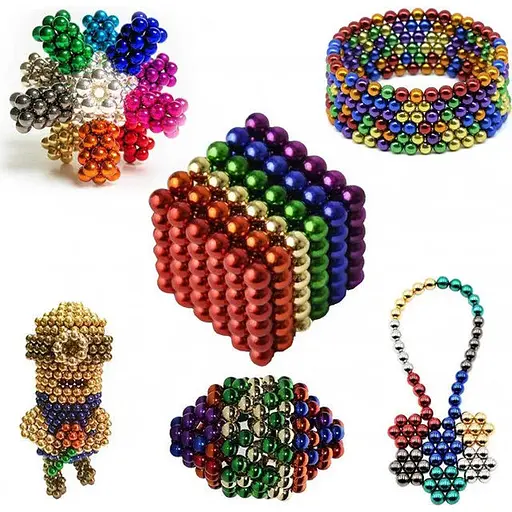 Магнітна розвивальна іграшка кульки на магніті NeoCube кольоровий 5  мм - фото 3