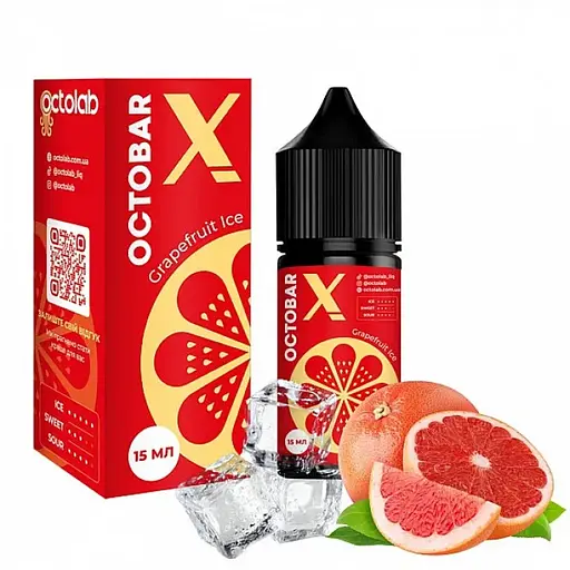 Набір компонентів для самозамісу сольової заправки Octobar X 30 мл Grapefruit Ice Грейпфрут Айс, 0-65 мг (17896) - фото 2