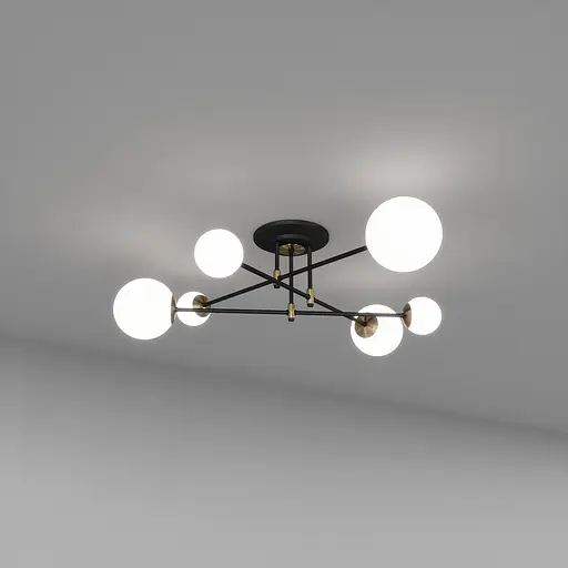 Стельовий світильник SV0020-6P BK+GD - фото 1