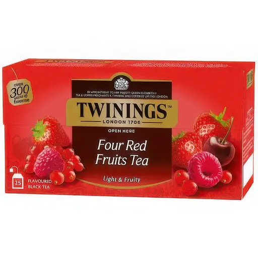 Чай Twinings чорний  4 червоні фрукти  в пакетиках 50 г (25 шт. х 2 г)