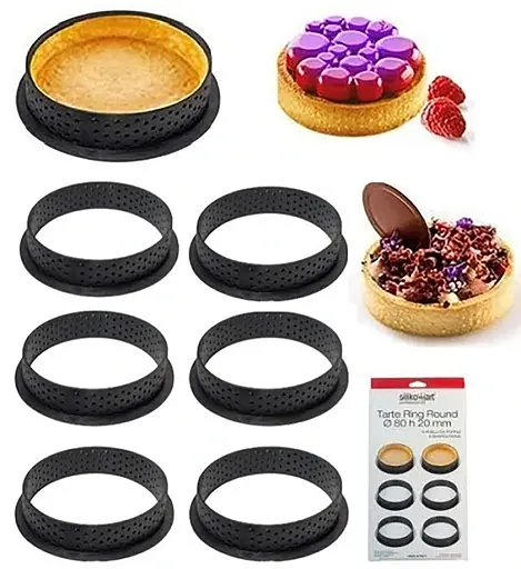 Комплект із 6 круглих форм для тартів з перфорованим краєм, Kitchen Master 87527 - фото 2