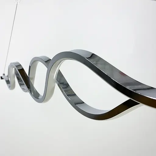 Сучасна срібна люстра Waterlines у двох розмірах Line.F Довжина 120 см - фото 2