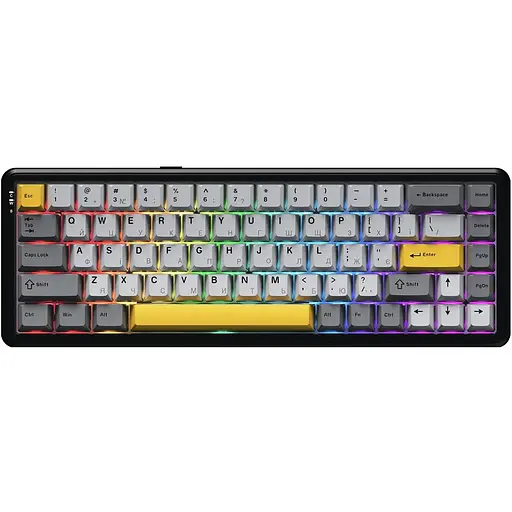 Клавіатура Ajazz AK680 MAX Magnetic Switch RGB USB Black (AK680-M-BGY-AW)