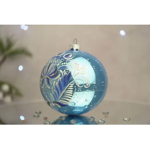 Ялинкова прикраса Санта Шоп Квіти щастя скло (4820001154269) - фото 3