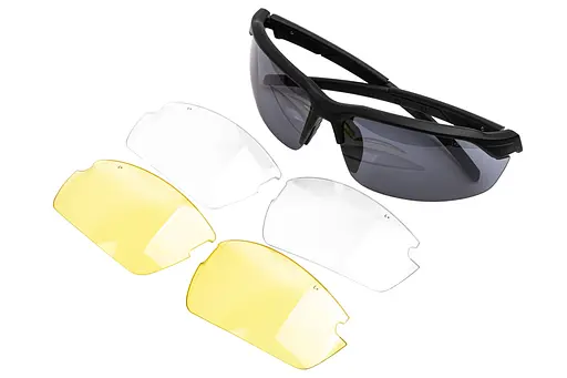 Очки тактические Leupold Tracer с оправой черного цвета и серыми линзами - фото 4