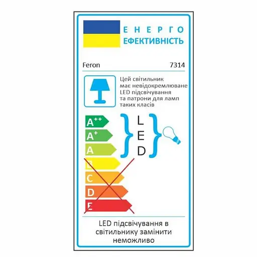 Свiтильник точковий Feron 7314 під лампу з підсвіткою прозорий (28858) - фото 3