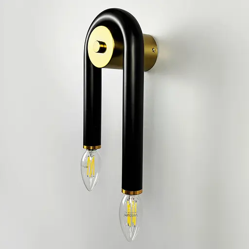 Бра в черном корпусе с дугообразной формой Line F Арт. 916W/2  - фото 3