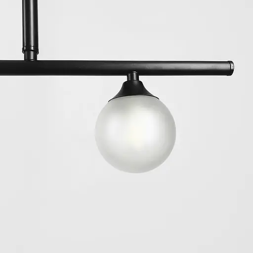 Видовжена підвісна люстра SIMPLE у чорному каркасі 120 см | Line F | Арт. SG33/6 BK - фото 3