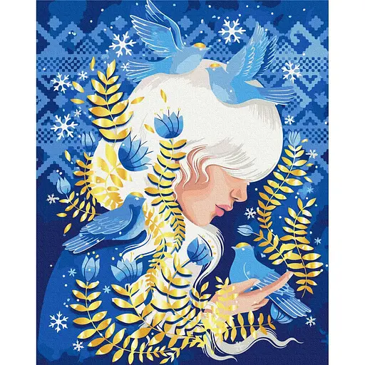 Картина за номерами Птахи зими Поліна Скуріхіна Brushme 40x50 см кольорова 000278136