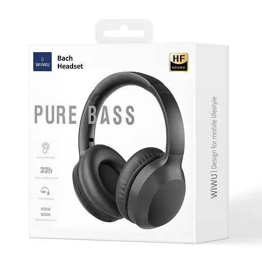 Навушники Wiwu Bluetooth TD-01 Bach Headset чорні - фото 2