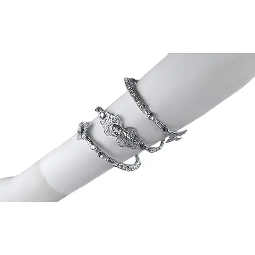 Браслет ажурний з камінням - фото 1