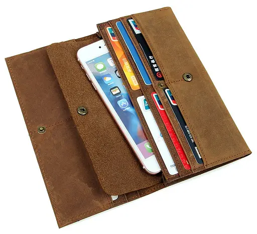 Человек кожаный кошелек Vintage 19x10 см acs0016970 - фото 8