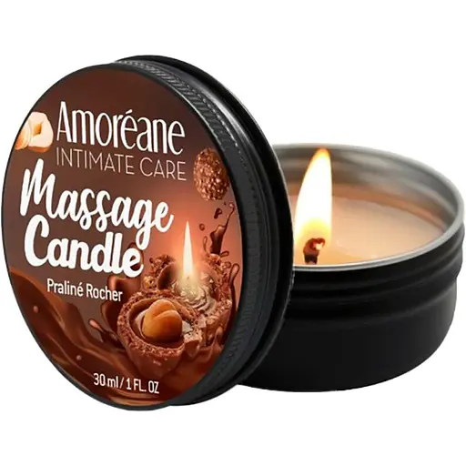 Масажна свічка Amoreane з ароматом Солодке праліне 30 мл