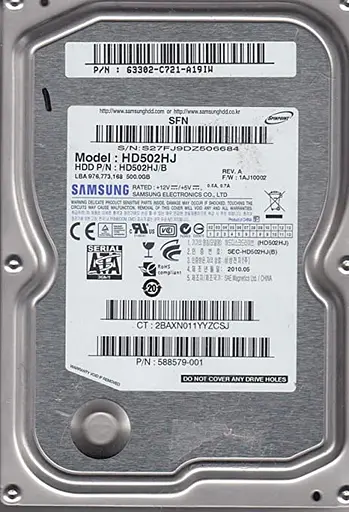 Жорсткий диск Samsung 3.5 GB 500Gb (HD502HJ) Б/в - фото 1