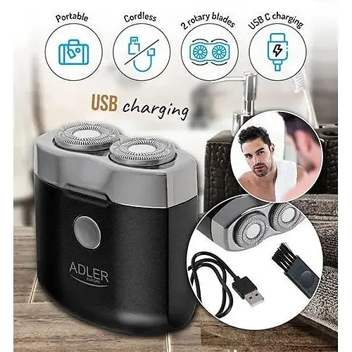Акумуляторна дорожня бритва Adler AD 2936 до 35 хв роботи - фото 3