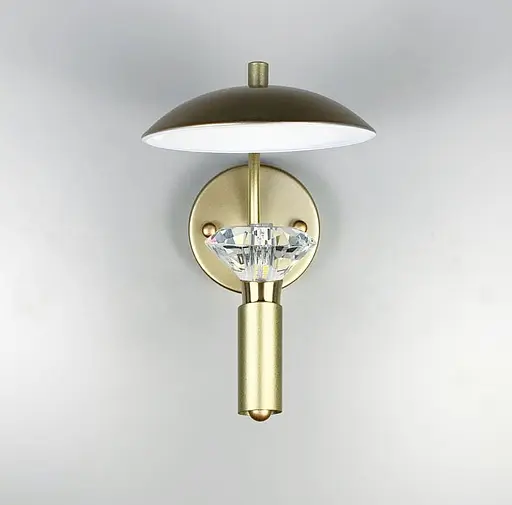 Ніжне бра в золотистому корпусі з кришталевими елементами Line F 5005 GD - фото 4