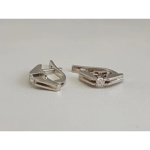 Золотые серьги с бриллиантами. 202248Б - фото 4