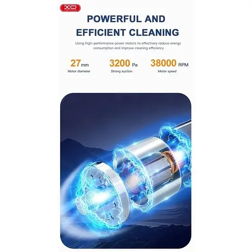 Автоммобільний пилосос XO CZ007 Wireless vacuum cleaner for both use in a home car - фото 5