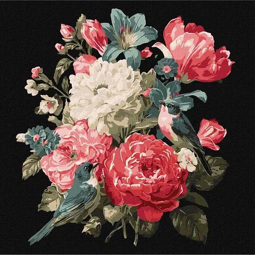 Картина за номерами "Букет життя" ©art_selena_ua Ідейка KHO5181, 30х30 см - фото 1