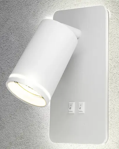 Бра, настінний світильник Goldlux 324351 Paris GU10|Led 2x10|6W IP20 WH - фото 3