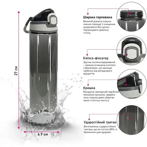 Бутылка для воды Line Art Rosario зеленая 700 мл (60013918LA-04) - фото 5