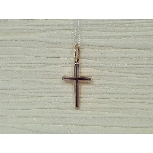 Золотой крестик Харьковская ювелирная фабрика с эмалью. 11589-МЭРУБ - фото 3