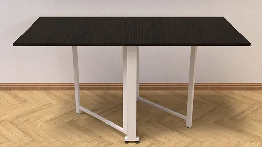 Стіл-книга трансформер Оріон 2 Ferrum-decor 750x1520x730 Білий метал ДСП Венге Магія 16 мм (FRD-105427) - фото 4