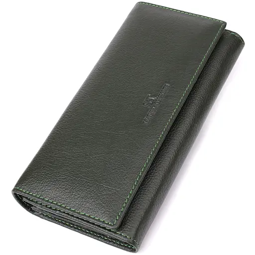 Кошелек в два сложения из натуральной кожи ST Leather 19х9х3 см acs0029693 - фото 1
