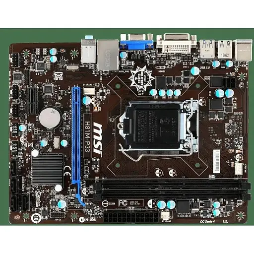 Материнская плата MSI H81M-P33 (s1150) Б/У - фото 1