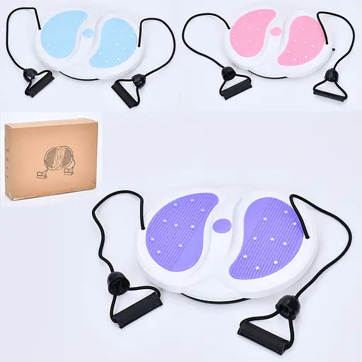 Диск балансировочный для фитнеса, 36x27x4.5 см, 2 ручки на резинке, MS4228 (в ассортименте) - фото 2