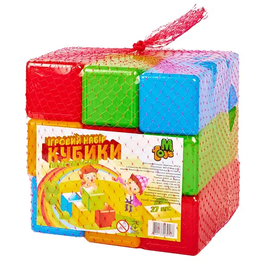 Кубики цветные 09064 27 шт. - фото 1